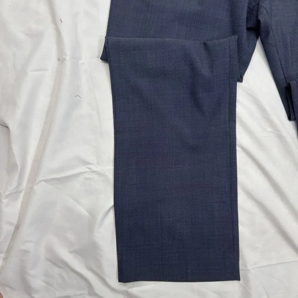 Banana Republic Dress Pants 38x32 Tailored Slim Wool Navy Blue Lined Office
